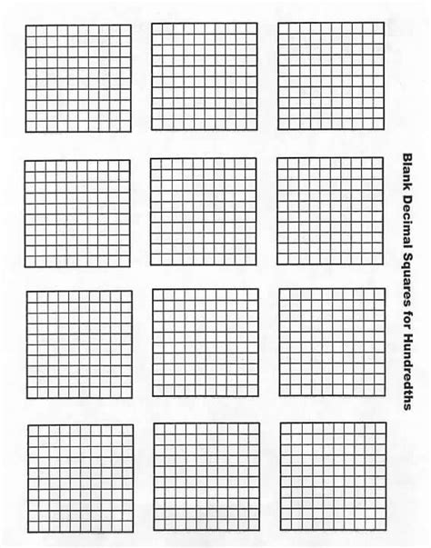 Decimal Grids Printable