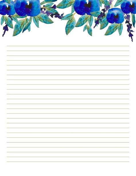 Decorative Printable Lined Paper With Border