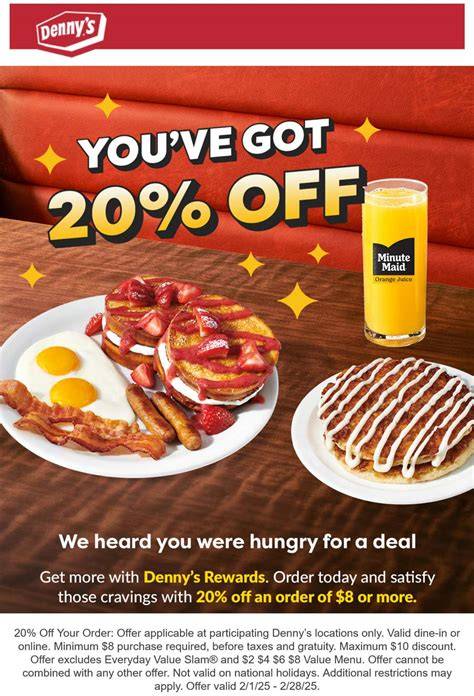 Denny's Rest Printable Coupons Aug 2017