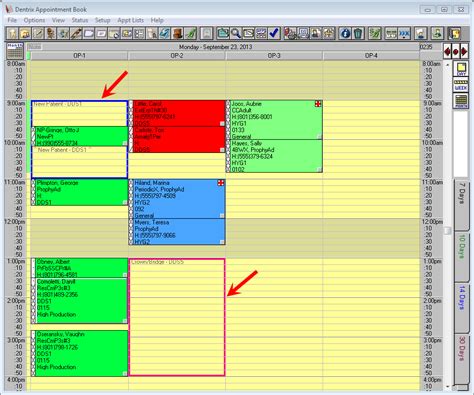 Dental Block Scheduling Template
