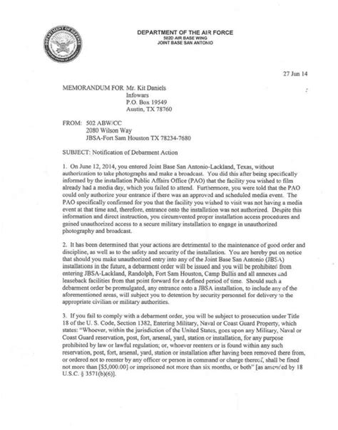 Department Of Defense Memorandum Template