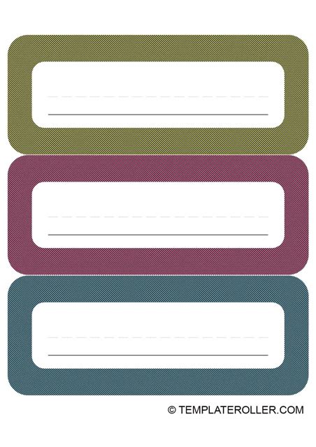 Desk Name Tag Template