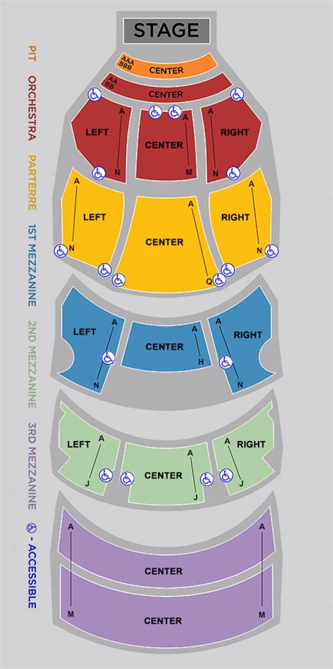 Detailed Dolby Theater Seating Chart