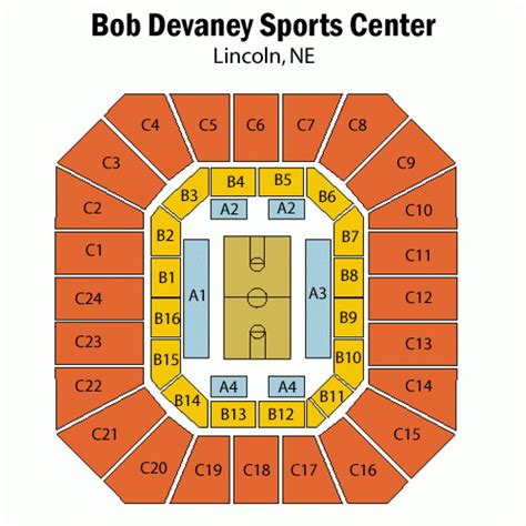 Devaney Center Volleyball Seating Chart