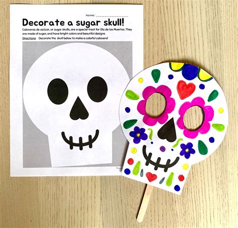 Dia De Los Muertos Face Mask Printable