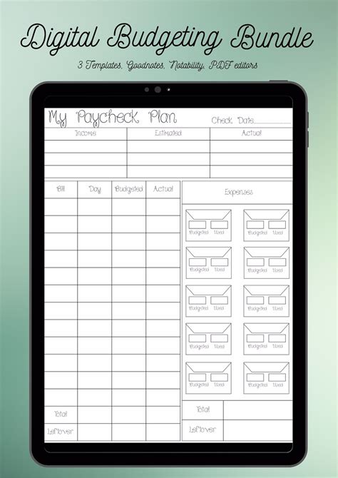 Digital Budget Template