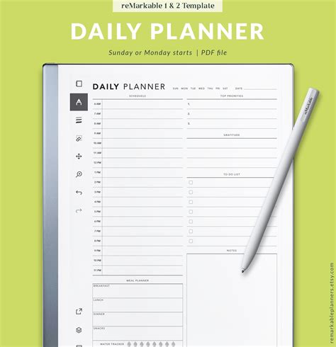 Digital Daily Planner Template