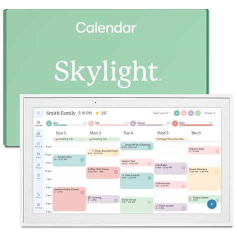 Digital Family Calendar With Chore Chart