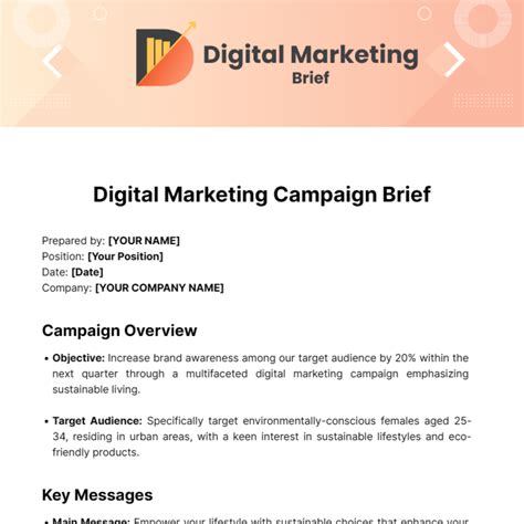 Digital Marketing Brief Template