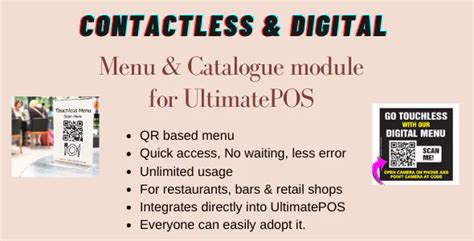 Digital Product Catalogue & Menu Module For Ultimatepos