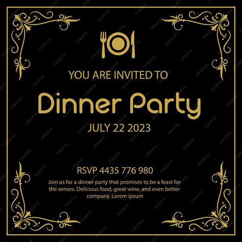 Dinner Party Invite Template