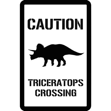 Dinosaur Warning Signs Printable