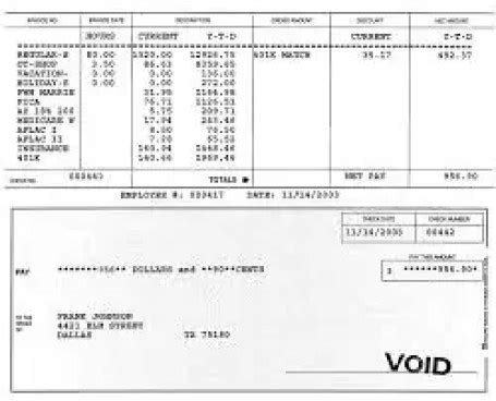 Direct Deposit Pay Stub Template