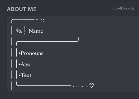 Discord About Me Templates