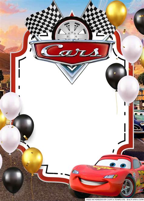 Disney Cars Invitations Templates Free