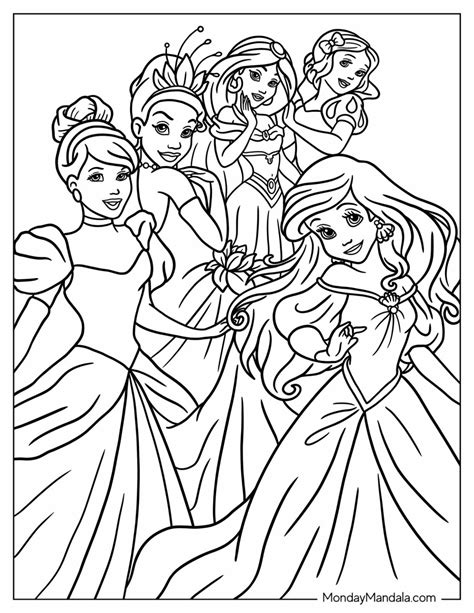 Disney Princess Printable Coloring Pages For Girls