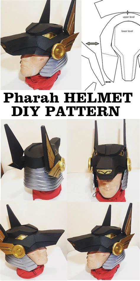 Diy Overwatch Pharah Anubis Helmet Pattern Printable Template