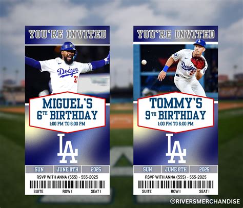 Dodgers Invitation Template Free