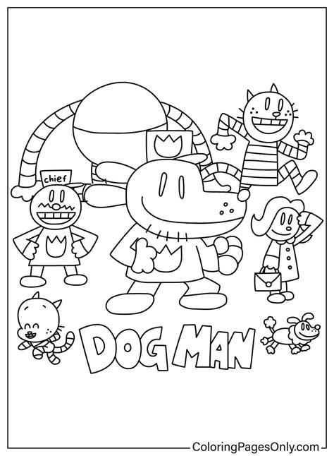 Dogman Printable Coloring Pages