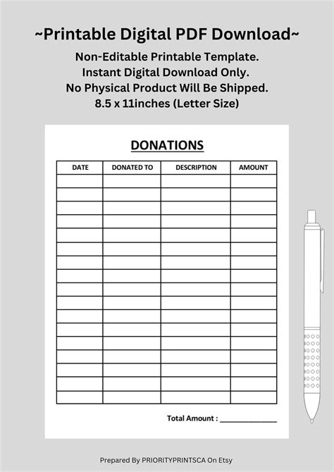 Donation Template Form