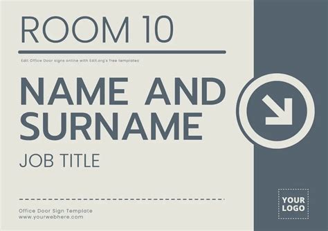 Door Signs Template