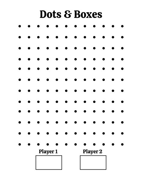Dots And Boxes Game Template