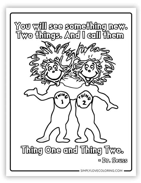 Dr Seuss Thing 1 Thing 2 Printables