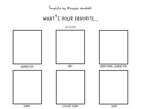 Draw A Character You Like Template