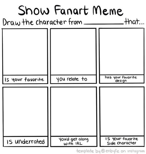 Draw Your Favorite Character Template