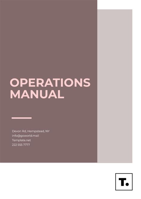E Myth Operations Manual Template