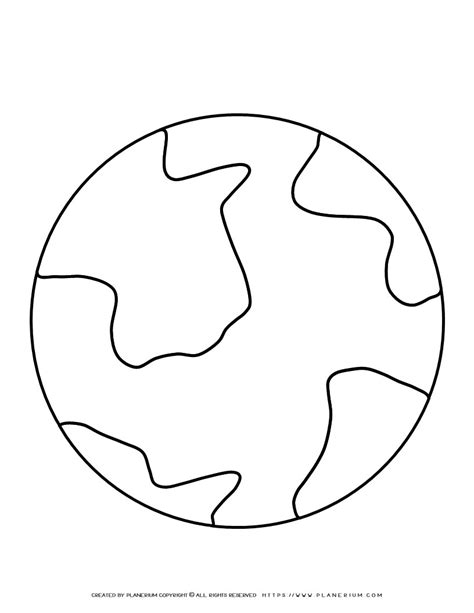 Earth Template To Color