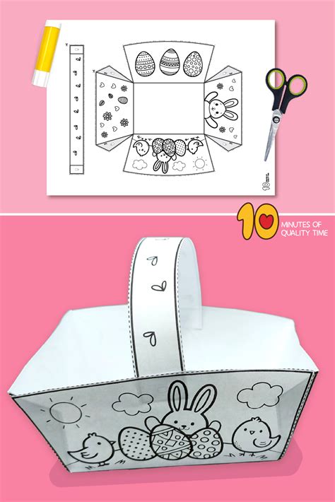 Easter Basket Craft Template
