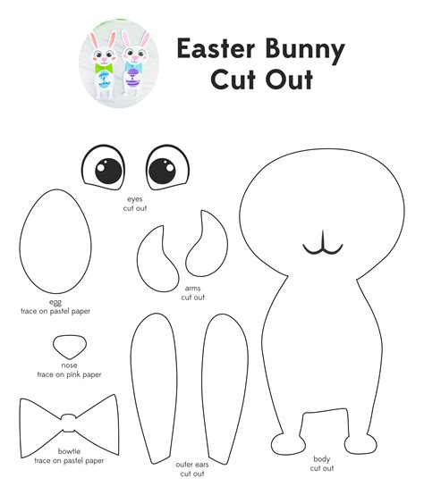 Easter Bunny Cut Out Printable