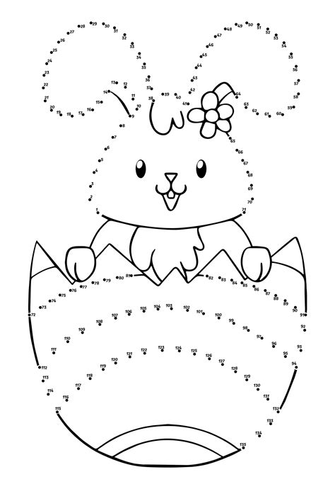 Easter Bunny Dot To Dot Printables