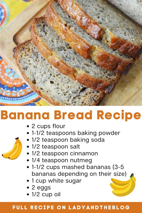 Easy Banana Bread Recipe Printable