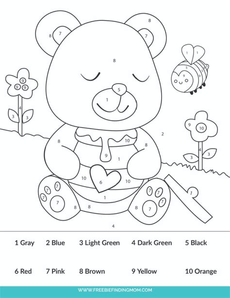 Easy Color By Number Printables For Kids
