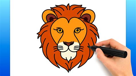 Easy Drawing Of Lion Face