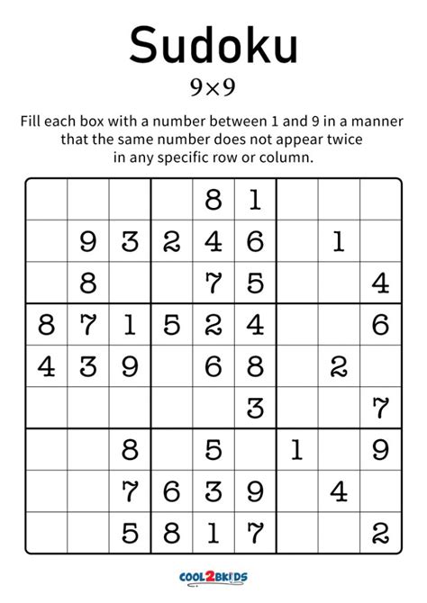 Easy Printable Sudoku Large Print