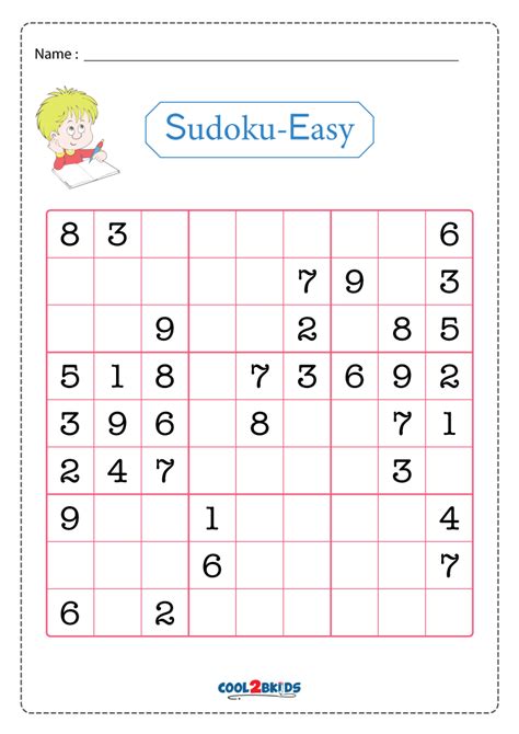 Easy Sudoku Printable Puzzles