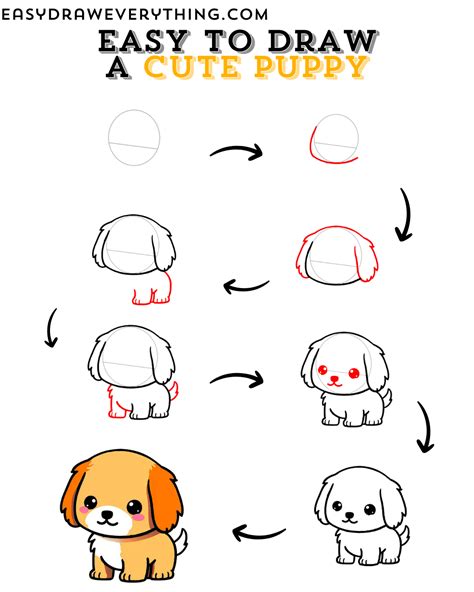 Easy To Draw Puppies