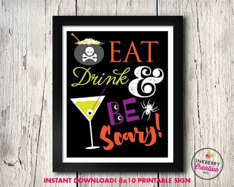 Eat Drink And Be Scary Printable