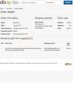 Ebay Receipt Template