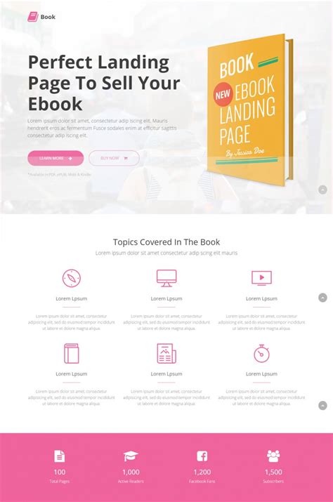 Ebook Landing Page Template