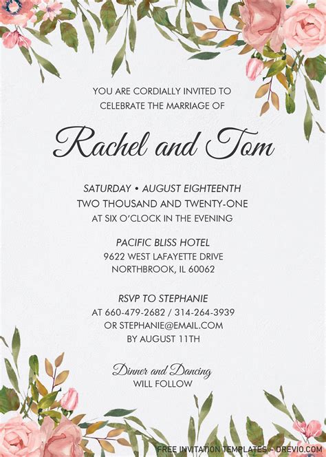 Editable Invitation Templates