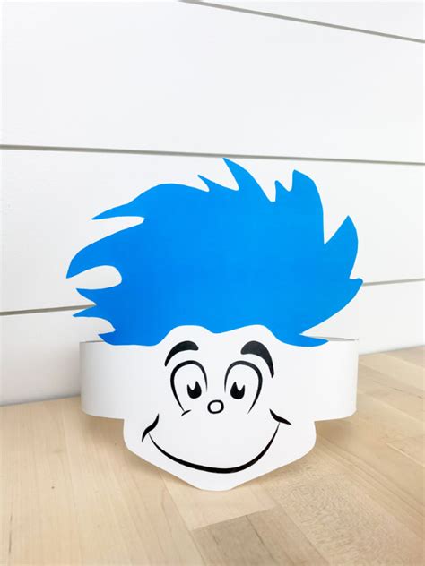 Editable Printable Dr Seuss Thing 1 Headband Tag