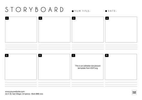 Editable Storyboard Template