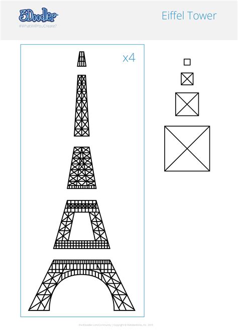 Eiffel Tower Template Printable Free