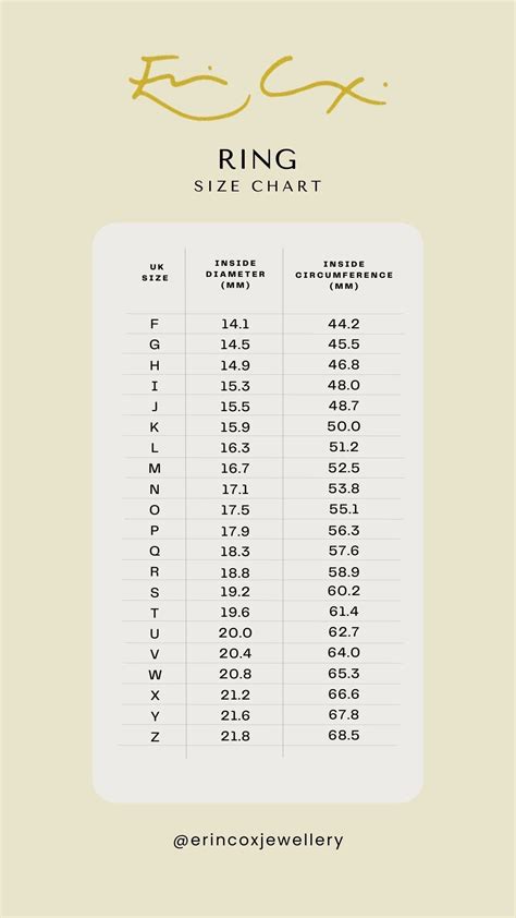 Eing Size Chart