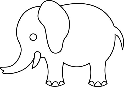 Elephant Drawing Outline