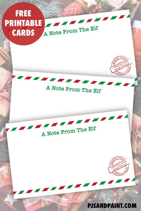 Elf On The Shelf Note Printable